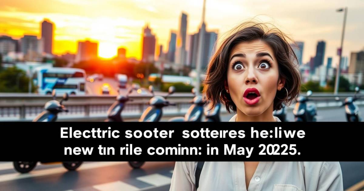ALERTE : Cette nouvelle règle sur les trottinettes électriques va TOUT changer en mai 2025 (vous ne vous y attendiez pas !)